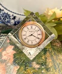 Waterford Clock Desk Clock Crystal