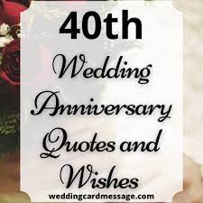 happy 40th wedding anniversary es