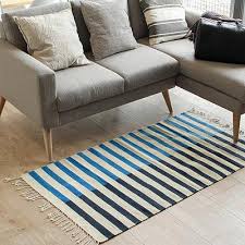 striped zapotec wool area rug from