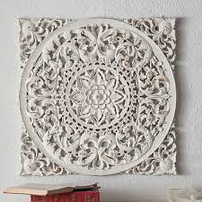Decor French Country Carved Wood Flower