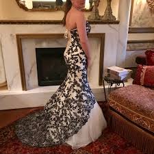 Tiffany Designs Prom Dress 2 Black White Mermaid