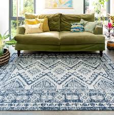 blue tribal moroccan rugs eco cotton