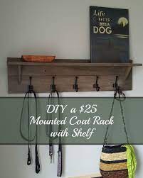 Coat Rack Shelf Diy Wall Hooks