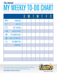 Easy To Use Simple Weekly Chore Chart For Kids From The Maids