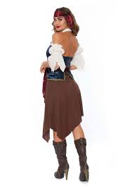 rogue pirate wench women s costume womens brown blue white m dream