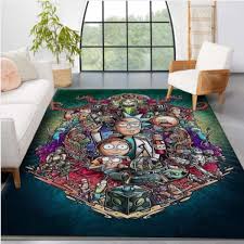 rick and morty cartoon s area rugs