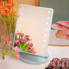 lighted makeup mirror square battery