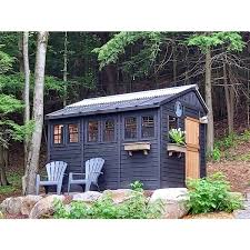 Gable Cedar Garden Shed With Metal Roof