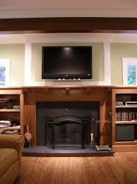 oak fireplace mantle bookcase by
