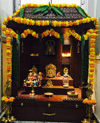 It is a good idea to decorate the temple. School Bench Steps Pooja Rooms Pooja Room Door Design Pooja Room Design