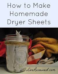 how to make homemade dryer sheets