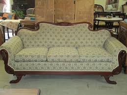 antique walnut gany gooseneck sofa