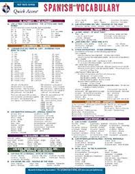 Spanish Grammar Reas Quick Access Reference Chart