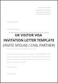 letter of invitation for a uk visitor visa