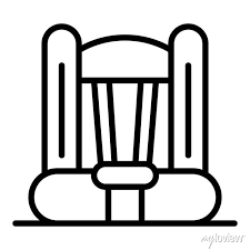Baby Car Seat Front View Icon Outline