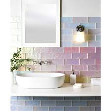 Pink Frost Brick Pink Glass Tile