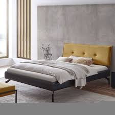 2020 02 09 >>moderne schrankbetten für geschmackvolle einrichtungen Modernes Bett Fiodor In Anthrazit Mit Polsterkopfteil In Ocker
