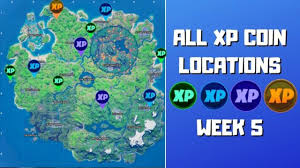 This map will show you season 2 week 1 of fortnite chapter 2's battlepass challenges that includes finding all. Fortnite Chapter 2 Season 4 Week 5 Xp Coins Locations Guide Video Games Blogger