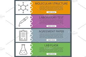 Science Lab Banner Templates Vector