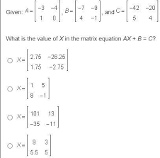 Matrix Equation Ax B