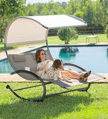 Double Chaise Lounge Outdoor Loungers