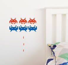 Space Invader Wall Sticker Removable