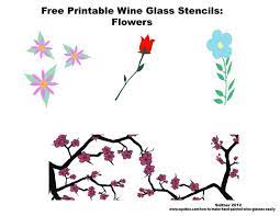 Beautiful Stenciled Flower Wine Glass