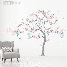 Cherry Blossom Tree Stencil Set With