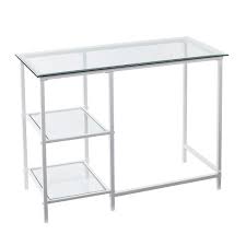 No matter what your tastes are, if you're looking for a modern computer desk that fits your style, best buy has plenty of options in a variety of sizes and finishes from veneer and laminate to wood and metal construction. Dumas Metal Glass Student Desk White Aiden Lane Target