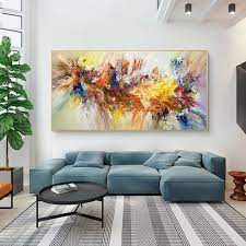 large abstract painting art colorful