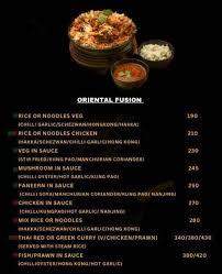 menu of bo kitchen patia bhubaneshwar
