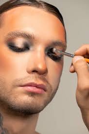makeup on man stock photos royalty