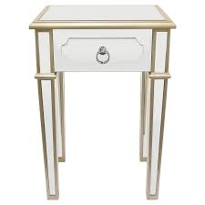 three hands mirrored gold 1 drawer end