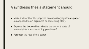 how to construct a synthesis paper it ain t easy ppt 