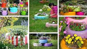 You can use this diy tire upcycling idea in a car shop and add authenticity to your design. Amazing Diy Flower Beds Made Of Old Tires Great Ideas To Boost Your Garden My Desired Home
