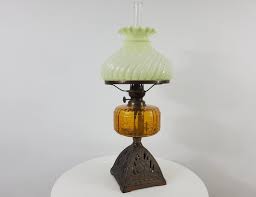 Kerosene Lamp With Alabaster Glass