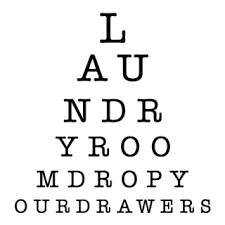 Laundry Eye Chart Wall Quotes Decal Wallquotes Com