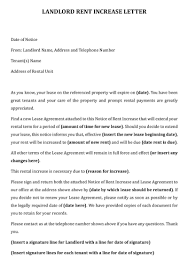 friendly increase letter to tenant