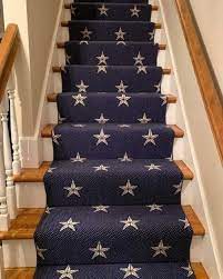 star spangled stair runner eclectic