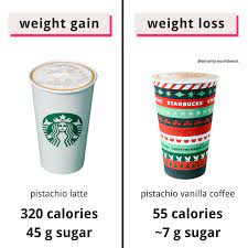 pistachio latte low in calories