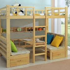 Twin Size Bunk Bed With Table Modern