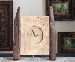 Driftwood Clock Wooden Clock Table