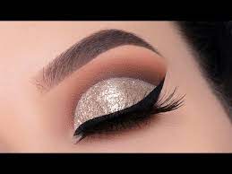 golden glitter makeup tutorial