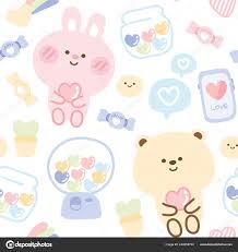pastel concept seamless pattern cute