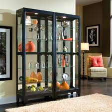 5 Shelf Curio Cabinet In Onyx Black