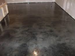 Basement With Concrete Stain Makeover