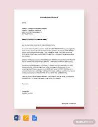 You have to make this short and sweet, and. Official Query Letter Sample Template Free Pdf Google Docs Word Apple Pages Template Net
