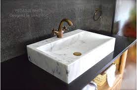 marble bathroom vessel sink faucet