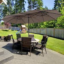 15 Ft Double Sided Patio Umbrella In