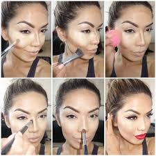 face makeup counter eyebrow step